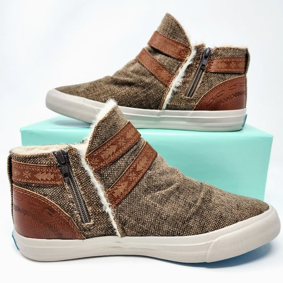 Blowfish Mojo-B SHR Faux Fur Lined Ankle Booties Sneakers, New, Fall Shoes - Picture 2 of 12